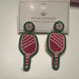 Pickleball beaded earrings!